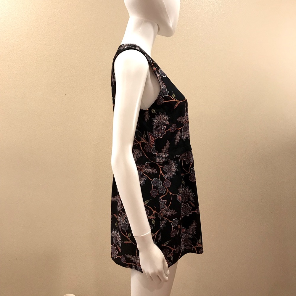 J Jill Sleeveless Tunic Top Womens Size XS Relaxed Fit Shirred Waist Button Up - Picture 8 of 14